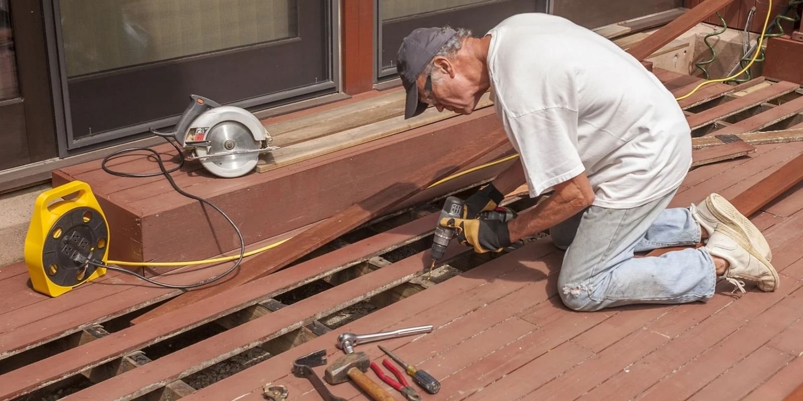 Weathered Wood Deck Repair
